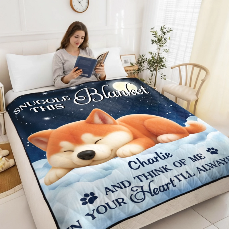 Personalised Quilt Blanket - Pet Memorial Sympathy Gifts- Your Love Still Waits At Home