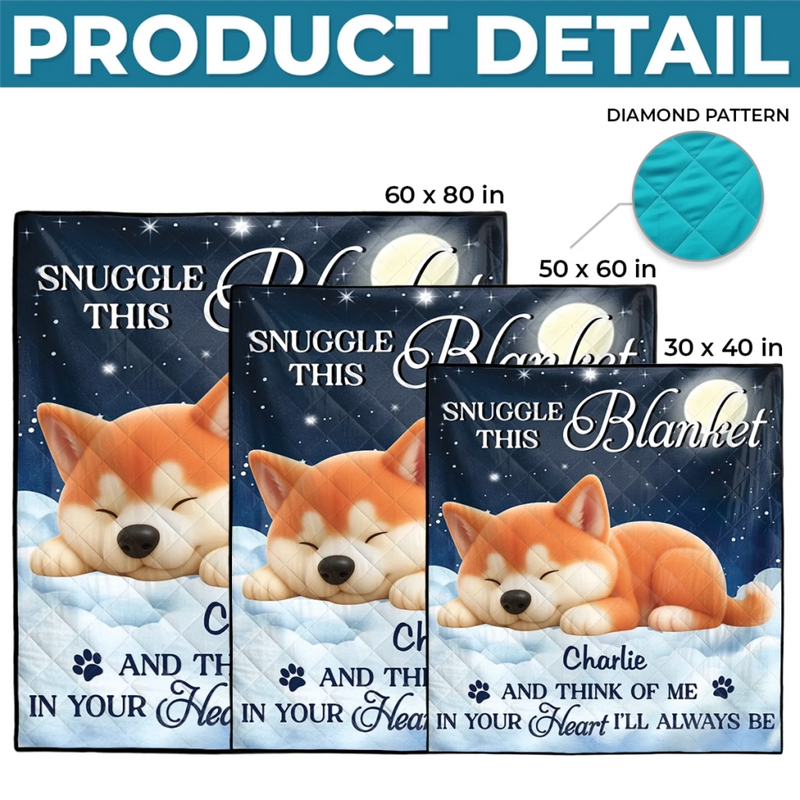 Personalised Quilt Blanket - Pet Memorial Sympathy Gifts- Your Love Still Waits At Home
