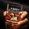 Personalised Whiskey Glass - Father's Day Gifts For Dog Cat Lovers, Dog Dad And Mom, Cat Owners - Dad’s Little Boss
