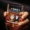 Personalised Whiskey Glass - Father's Day Birthday Gifts For Dog Cat Lovers, Dog Dad And Mom, Cat Owners - Cheers To Fur Family