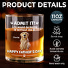 Personalised Whiskey Glass - Father's Day Birthday Gifts For Dog Cat Lovers, Dog Dad And Mom, Cat Owners - Dog Dad Mode