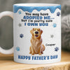 Custom 3D Inflated Effect Printed Mug - Personalized Father's Day Gifts For Dog Cat Lovers, Dog Dad And Mom, Cat Owners - Living The Dog Dad Dream copy