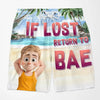 Personalised Couple Beach Shorts - Summer Vacation And Travel Gifts For Husband & Wife - Lost Together, Found Forever