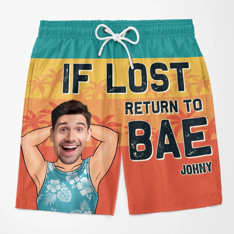 Personalised Couple Beach Shorts - Summer Vacation And Travel Gifts For Husband & Wife - Found My Way To Bae