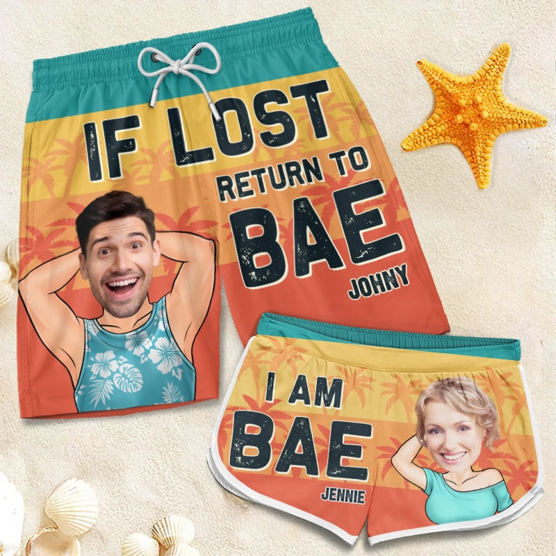 Personalised Couple Beach Shorts - Summer Vacation And Travel Gifts For Husband & Wife - Found My Way To Bae