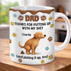 Custom 3D Inflated Effect Printed Mug - Personalized Father's Day Gifts For Dog Lovers, Dog Dad And Mom - Fur Baby Chaos, Dad Approved
