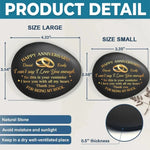Custom Printed Rock - Personalized Anniversary Wedding Gifts For Husband And Wife, Him And Her - Love Blossoms Through Time