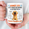 Custom 3D Inflated Effect Printed Mug - Personalized Father's Day Birthday Gifts For Dog Cat Lovers, Dog Dad And Mom, Cat Owners - My Dog And Cat Are Bosses