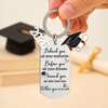 Memories Behind, Dreams Ahead, Love All Around - Family Personalized Custom Engraved Graduation Keychain - Graduation Gift For Family Members, Siblings, Brothers, Sisters