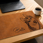 Custom Photo Desk Mat - Personalized Birthday Gifts For Dog Cat Lovers, Dog Dad And Mom, Cat Owners - Paws Make Life Sweeter