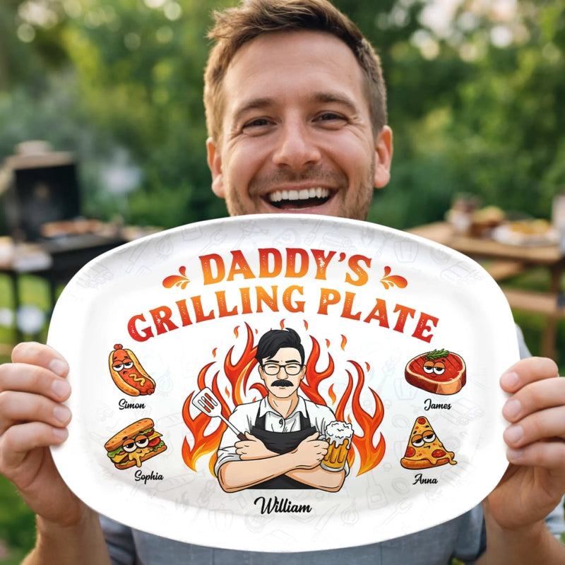 Personalised Platter – Father’s Day Gift for Dad, Grandad – King Of The Grill