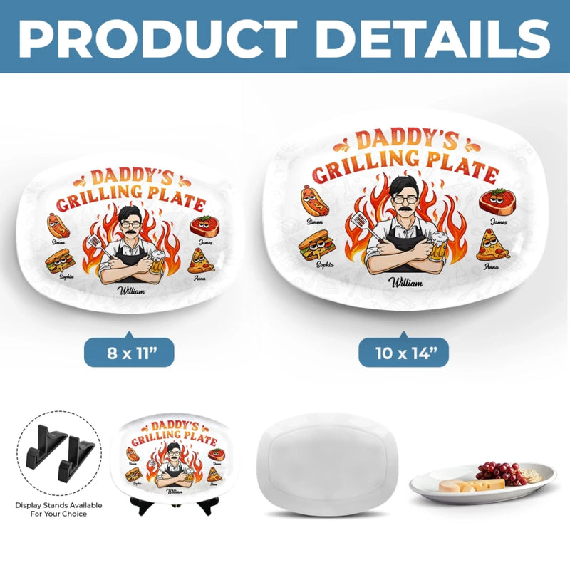 Personalised Platter – Father’s Day Gift for Dad, Grandad – King Of The Grill