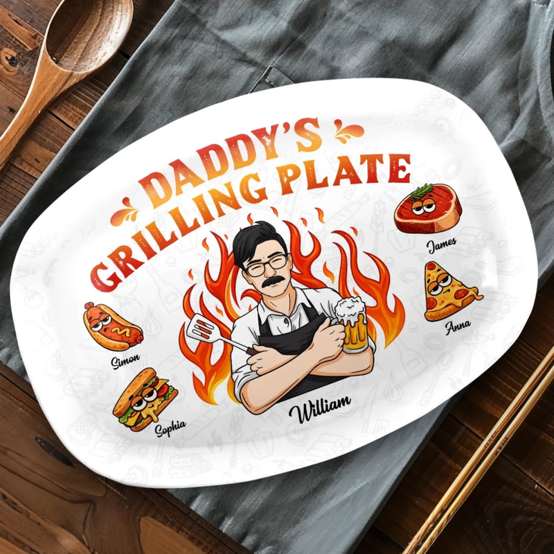 Personalised Platter – Father’s Day Gift for Dad, Grandad – King Of The Grill