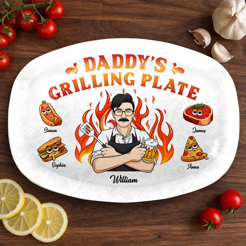 Personalised Platter – Father’s Day Gift for Dad, Grandad – King Of The Grill