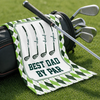 Custom Golf Towel - Personalized Father's Day Birthday Golf Gifts For Dad, Grandpa - Keep Calm & Golf On
