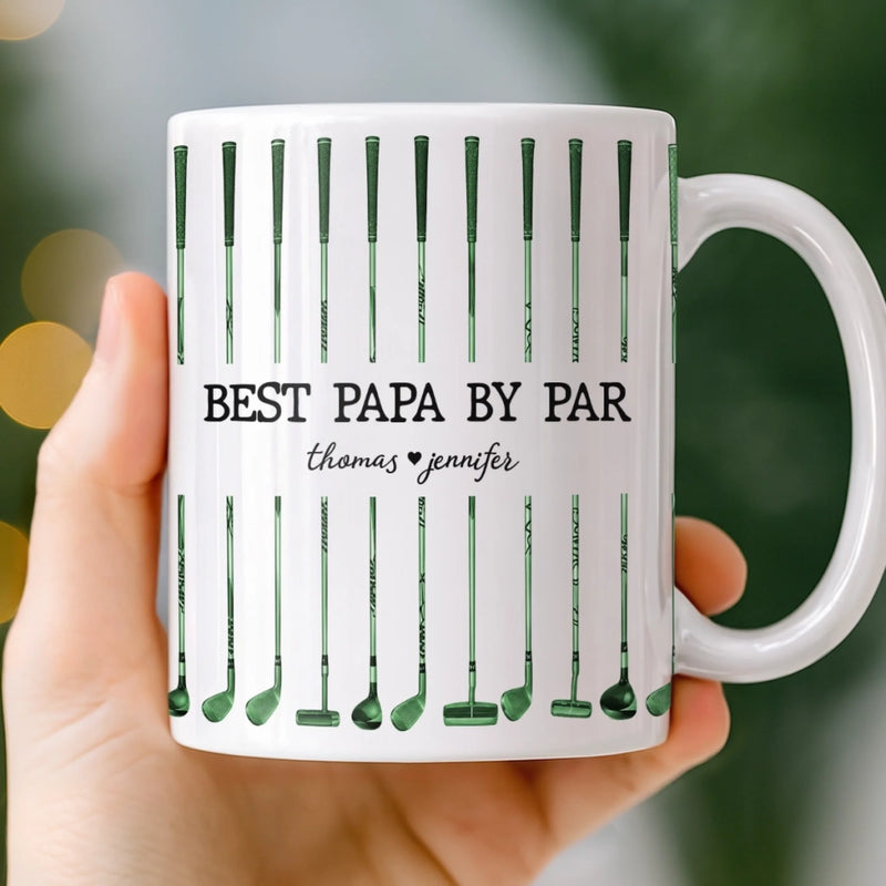Custom Mug - Personalized Father's Day Birthday Golf Gifts For Dad, Grandpa - Golf More Worry Less