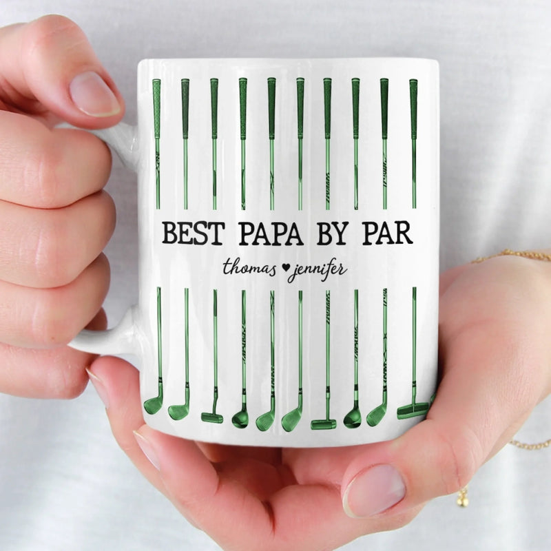 Custom Mug - Personalized Father's Day Birthday Golf Gifts For Dad, Grandpa - Golf More Worry Less