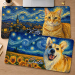 Custom Photo Desk Mat - Personalized Father's Day Birthday Gifts For Dog Cat Lovers, Dog Dad And Mom, Cat Owners - Paws Make Every Day Better