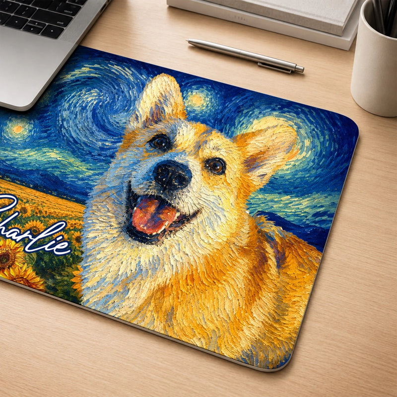 Custom Photo Desk Mat - Personalized Father's Day Birthday Gifts For Dog Cat Lovers, Dog Dad And Mom, Cat Owners - Paws Make Every Day Better