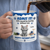 Custom 3D Inflated Effect Printed Mug - Personalized Father's Day Gifts For Dog Cat Lovers, Dog Dad And Mom, Cat Owners - The Best Therapist Has Fur