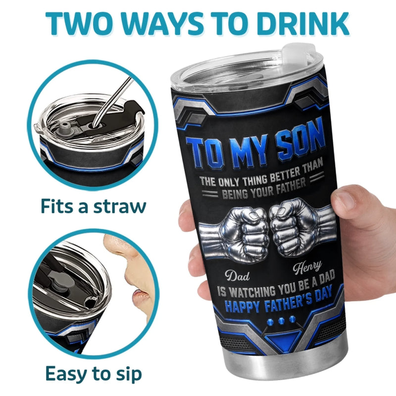 Custom Tumbler - Personalized Father's Day Birthday Gifts For Son - Always Believe In Yourself Champ