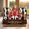 Custom LA 2026 Football Dad 2-Layered Wooden Plaque - Personalised Father's Day Gifts For Dad, Grandpa, Football Lovers, Sports Fans, Sports Lovers - Raised On Football Passion