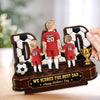 Custom LA 2026 Football Dad 2-Layered Wooden Plaque - Personalised Father's Day Gifts For Dad, Grandpa, Football Lovers, Sports Fans, Sports Lovers - Raised On Football Passion