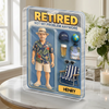 Custom Photo Action Figure Toy Box Acrylic Plaque - Personalised Retirement Gifts For Women, Men - Best Retirement Edition Ever