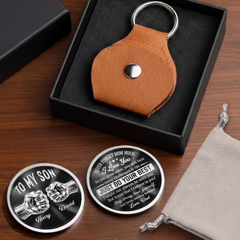 Custom Pocket Hug - Personalised Father's Day Gifts For Son - My Son My Pride