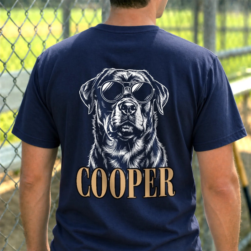 Custom Photo Unisex T-shirt - Personalised Father's Day Birthday Gifts For Dog & Cat Lovers, Dog Mum And Dad, Cat Owners - Rescued By My Fur Baby