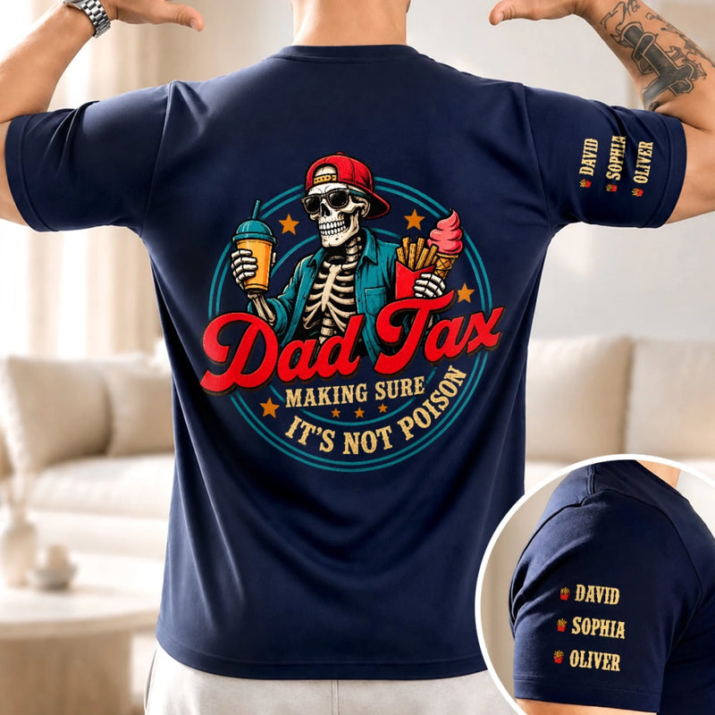 Custom Dad Tax Back Printed Shirt - Personalised Father's Day Birthday Gifts For Dad, Grandpa - Quality Control Starts With Dad
