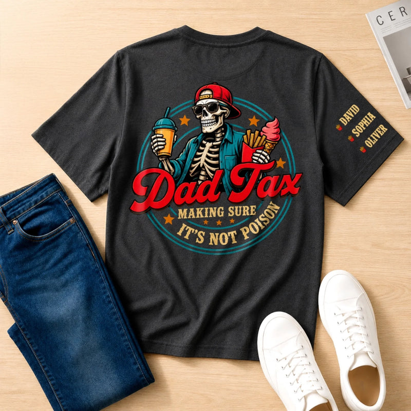 Custom Dad Tax Back Printed Shirt - Personalised Father's Day Birthday Gifts For Dad, Grandpa - Quality Control Starts With Dad