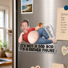 Custom Photo Dad Bod Belly Squishy Acrylic Fridge Magnet – Personalised Father's Day Funny Gifts For Dad, Grandpa – Built For Comfort Not Speed