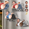 Custom Photo Dad Bod Belly Squishy Acrylic Fridge Magnet – Personalised Father's Day Funny Gifts For Dad, Grandpa – Built For Comfort Not Speed