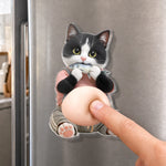 Custom Photo Squishy Acrylic Fridge Magnet – Personalized Birthday Gifts For Dog Cat Lovers, Dog Dad And Mom, Cat Owners - Behold The Glorious Roundness
