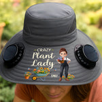 Custom Hat With Fans Solar Power - Personalized Birthday Garden Gifts For Gardeners - CEO Of The Little Backyard