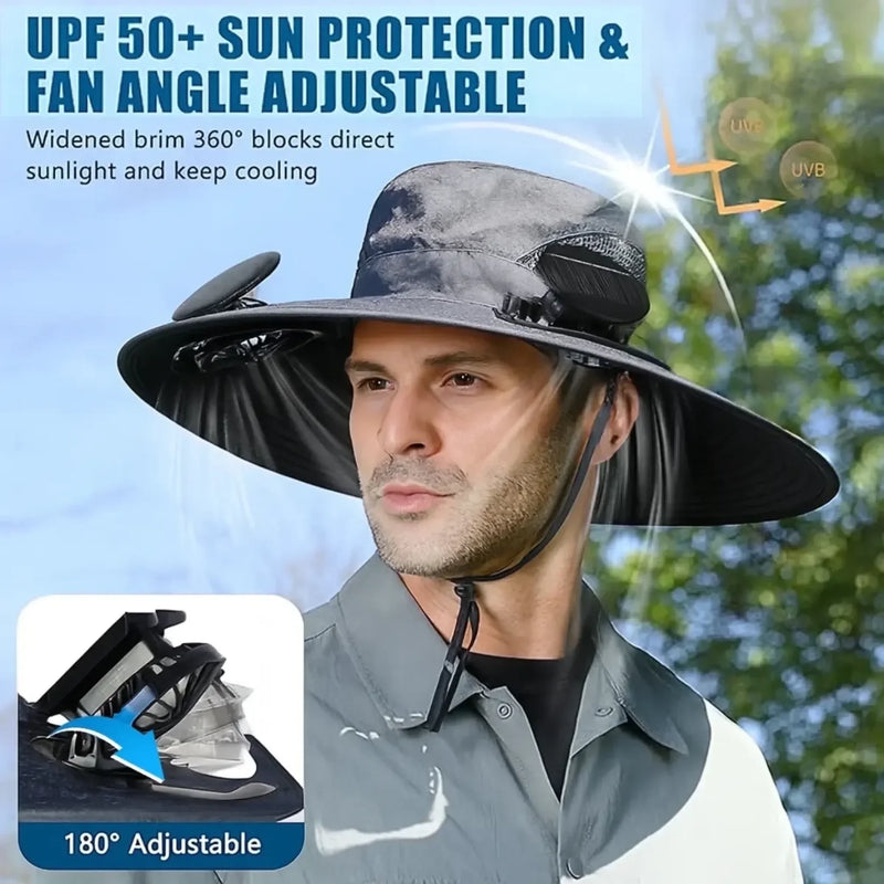 Custom Hat With Fans Solar Power - Personalized Birthday Garden Gifts For Gardeners - CEO Of The Little Backyard