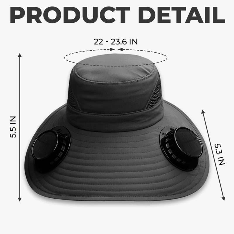 Custom Hat With Fans Solar Power - Personalized Birthday Garden Gifts For Gardeners - CEO Of The Little Backyard