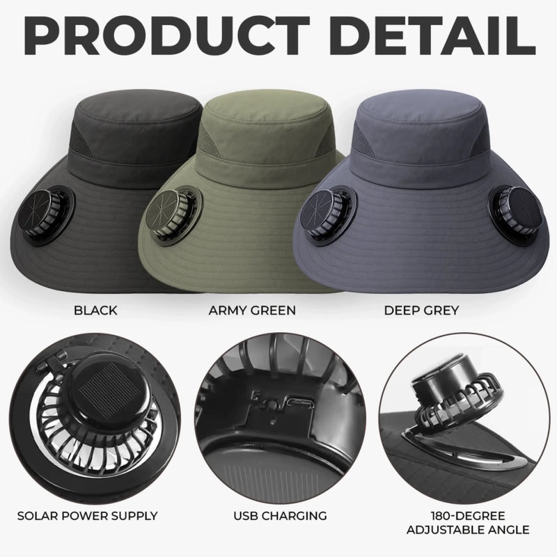 Custom Hat With Fans Solar Power - Personalized Birthday Garden Gifts For Gardeners - CEO Of The Little Backyard