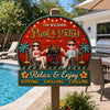 Custom Wood Sign - Personalized Summer Vacation And Travel Gifts For Husband And Wife, Him And Her - Our Happy Camper Oasis