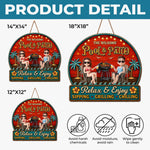 Custom Wood Sign - Personalized Summer Vacation And Travel Gifts For Husband And Wife, Him And Her - Our Happy Camper Oasis