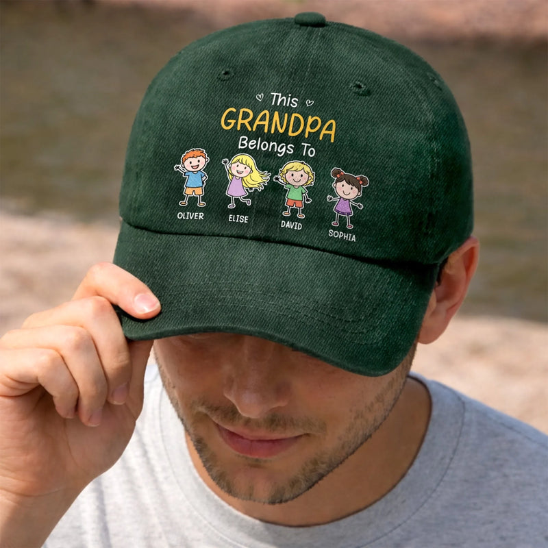 Custom Cap - Personalised Father's Day Gifts For Dad, Grandpa - Built Tough Raised Better