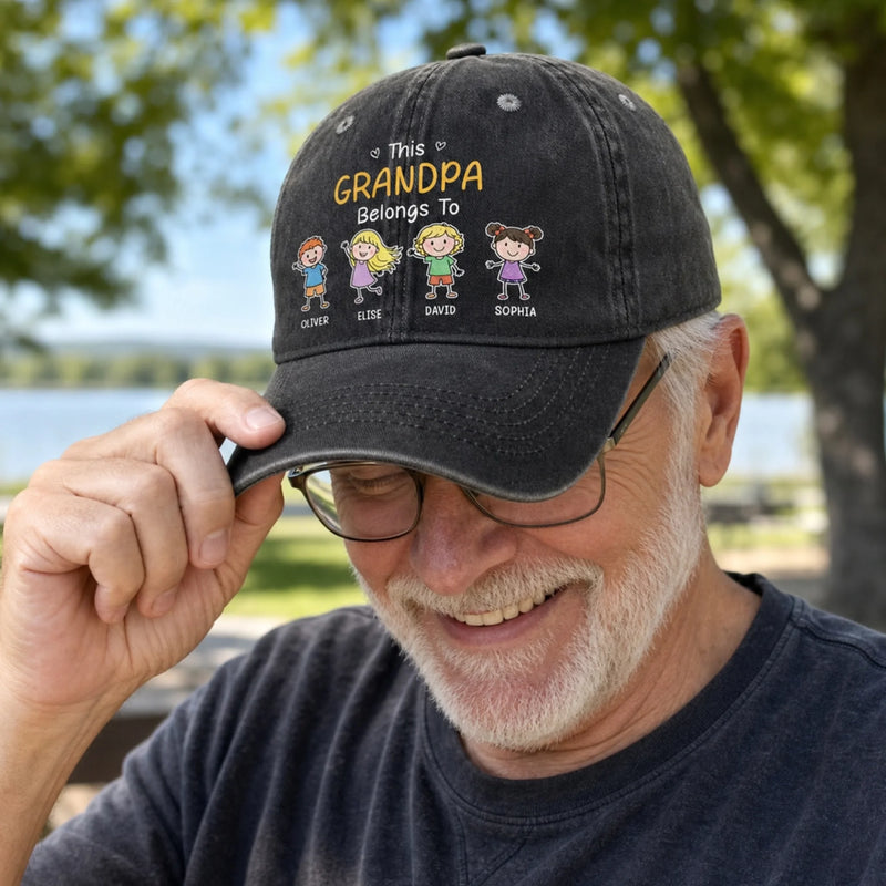 Custom Cap - Personalised Father's Day Gifts For Dad, Grandpa - Built Tough Raised Better