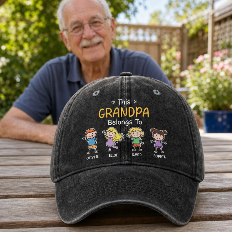 Custom Cap - Personalised Father's Day Gifts For Dad, Grandpa - Built Tough Raised Better