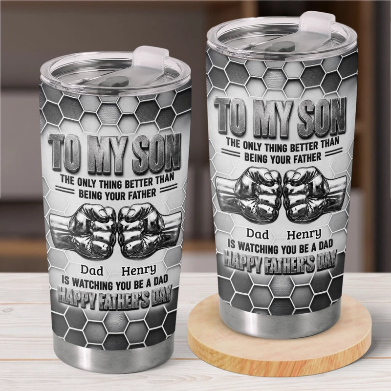 Custom Tumbler - Personalised Father's Day Birthday Gifts For Son - Never Forget How Loved You Are