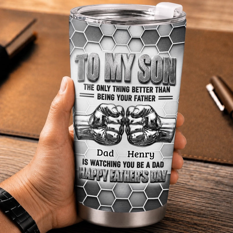 Custom Tumbler - Personalised Father's Day Birthday Gifts For Son - Never Forget How Loved You Are