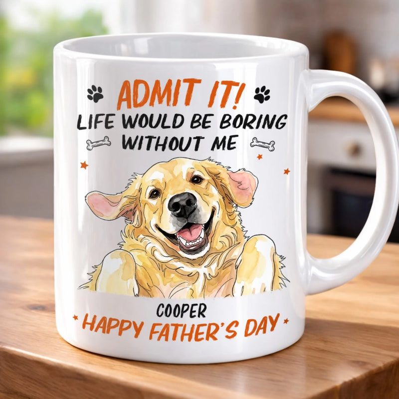 Custom Photo Mug - Personalised Father's Day Birthday Gifts For Dog Cat Lovers, Dog Dad, Cat Owners - We Make Life Better