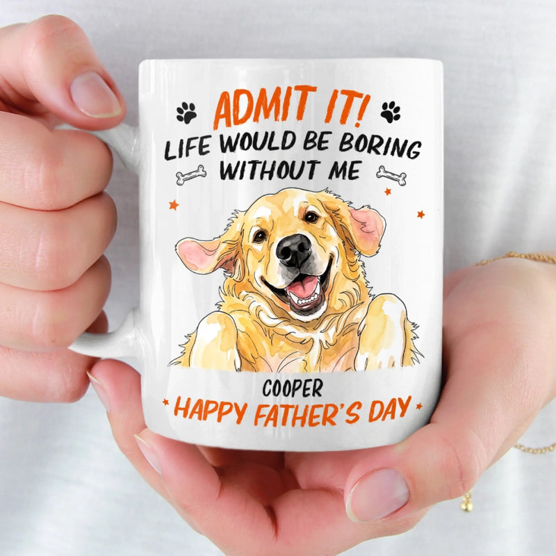 Custom Photo Mug - Personalised Father's Day Birthday Gifts For Dog Cat Lovers, Dog Dad, Cat Owners - We Make Life Better