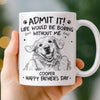 Custom Photo Mug - Personalised Father's Day Birthday Gifts For Dog Cat Lovers, Dog Dad And Mum, Cat Owners - My Best Friend Has Paws