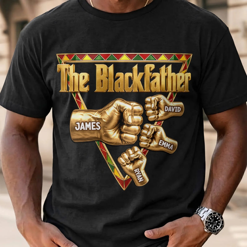 Custom T-shirt, Hoodie - Personalised Father's Day Birthday Gifts For Dad, Grandpa - The Blackfather